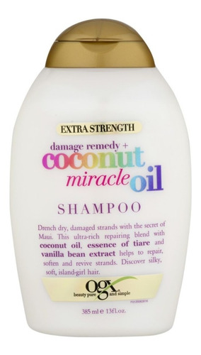 Ogx Shampoo Coconut Miracle Oil Extra Fuerza Reparador 385ml