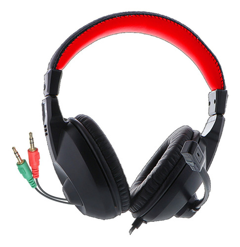 Audifonos Diadema Cn Microfono + Mouse Rainbow Usb Led Luz Color Negro