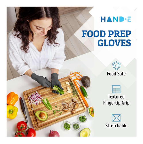Guantes De Nitrilo Desechables Toque Hand -e Touch Grises