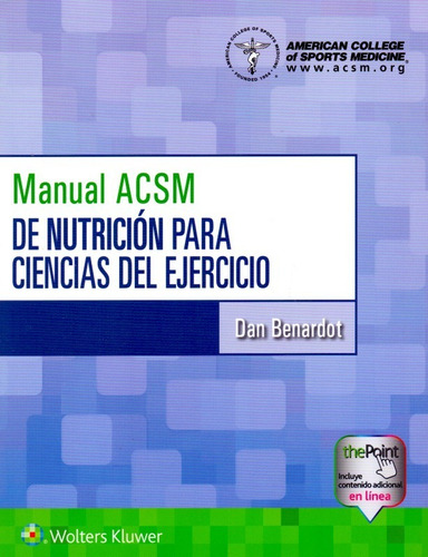 Benardot Manual Acsm De Nutrición Para Ciencias De Ejercicio