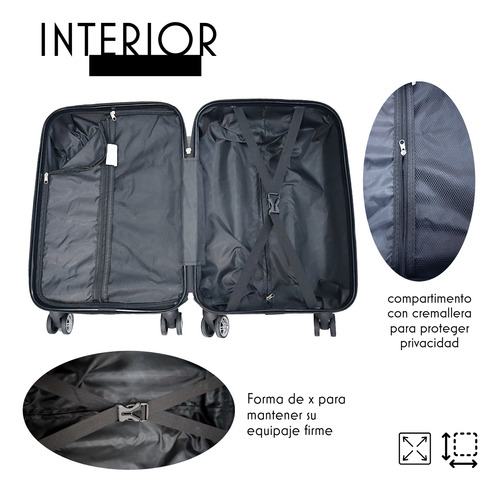 Juego 3 Maletas De Mano Avion 20 Y 18 Pulgadas 15 Y 10 Kgs Lila
