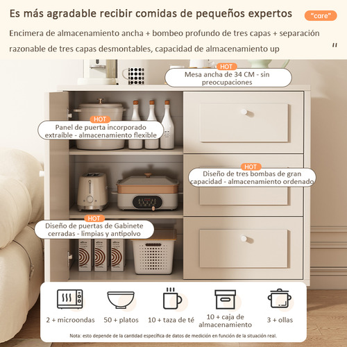 Credenza Blanco Almacenaje Mueble Madera Cajones Con Carri Blanco