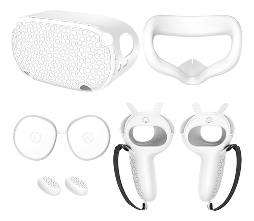 Funda Protectora De Silicona Para Meta Oculus Quest2, Blanca