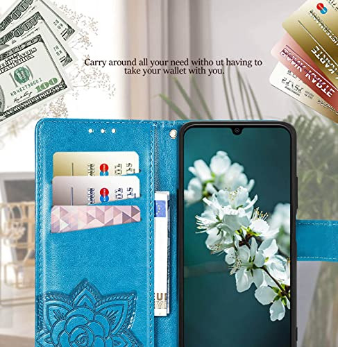 Funda Para Galaxy A14 5g Azul 6.6 PuLG Piel Sintetica
