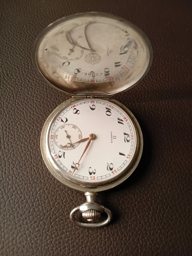 Omega Reloj Antiguo De Bolsillo 3 Tapas Funciona Perfecto Blanco (Usado)