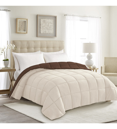 Edredón Acolchao Doble Vista Para Toa Stación King Diseño E La Tela Rayas 259cm×223cm Color Beige Rayas