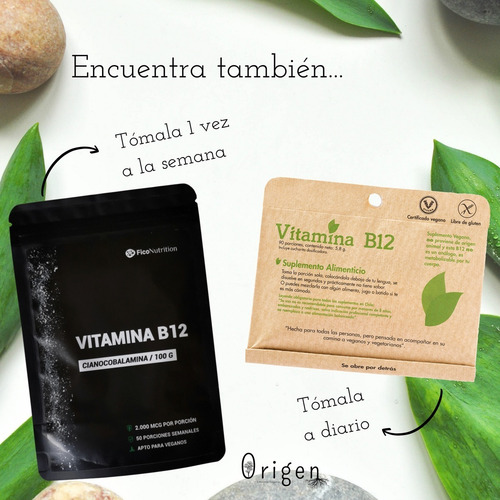 Imagen 2 de 3 de Vitamina B12 Cianocobalamina Ironplant Suplemento Vegano