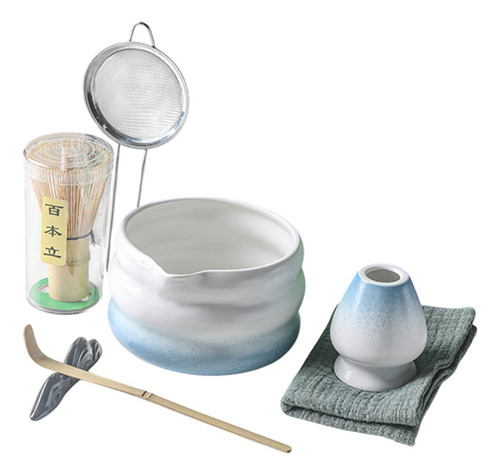 7 Piezas Matcha Ceremony Set Matcha Towl Too Gradiente Azul