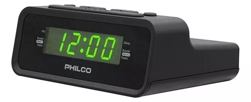 Radio reloj despertador Philco con alarma dual PAR1012BT-GR