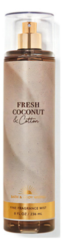 Body Mist Bath Body Works Fresh Coconut & Cotton - 236 Ml