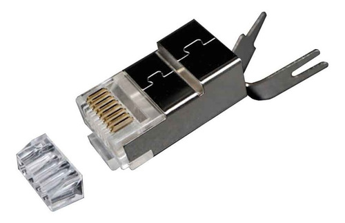 Conector Rj45 Rj49 Categoria 6a Blindado 50 Und Utp