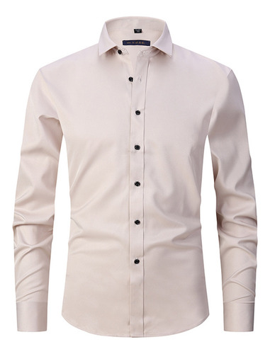 Camisa De Vestir De Manga Larga Para Hombre E, Corte Regular