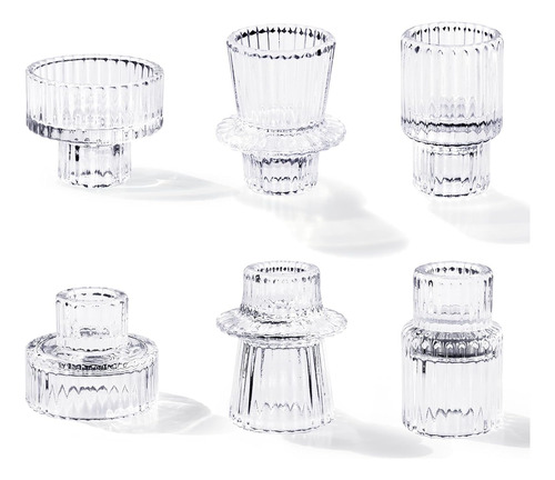 Conjunto De 6 Porta-velas Decorativos De Mesa, Porta-velas