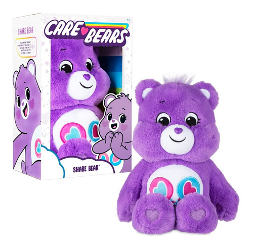 Ositos Cariñositos Peluche Osito Share Bear Morado 35 Cm