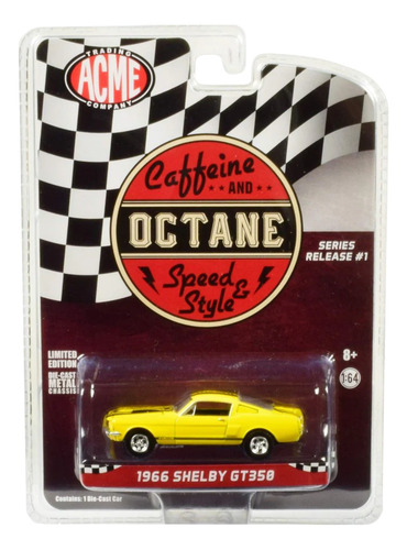 Ford Mustang Shelby Gt350 1966 A Escala 1:64 - Acme Amarillo