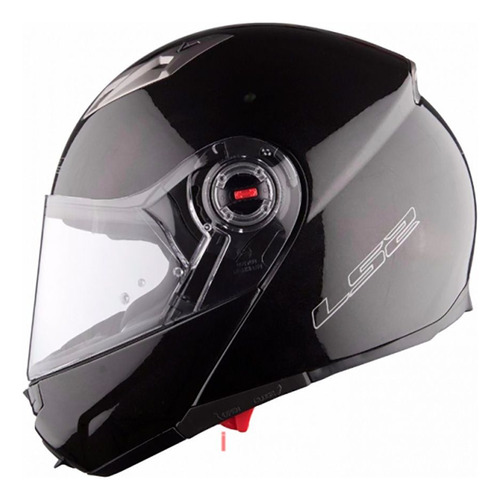 Casco Moto Abatible Ls2 Ff370 Easy Negro Brillo