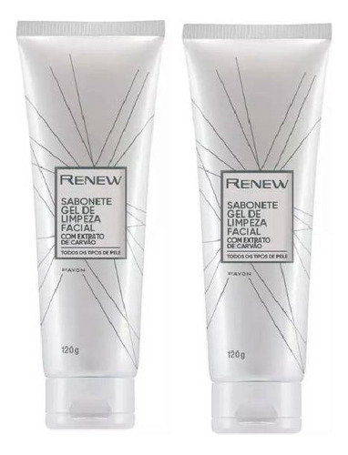 Sabonete Gel De Limpeza Facial Renew Avon 120g Kit 2 Un Tipo de pele Todo tipo de pele