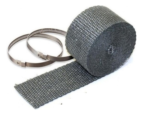 Cinta Termica Escape Fibra Vidrio Gris 5m + 2 Precintos
