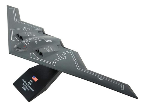 Modelo De Avión Stealth Bomber, Mxbar-001, B-2a Spirit, 1:20 Color Gris