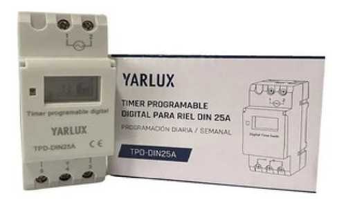 Timer Temporizador Digital Programable Riel Din 220v 25amp