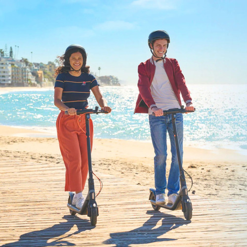 Scooter elétrico dobrável Segway E2 Plus, 3 modos de condução, cinza escuro
