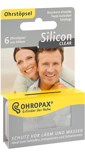 Protetor Auricular - Ohropax Silicon Clear - 3 Pares - 23dbs