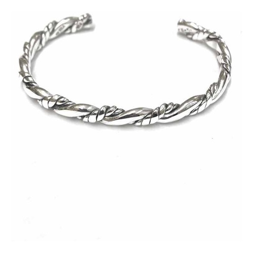 Brazalete De Plata .925 Tejida A Mano