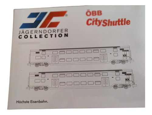 Set 2 Vagones De Pas. Jagerndorfer 60120  N Obb City Shuttle