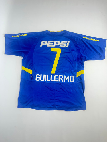 Camiseta Boca Juniors 2004 Titular Nike Pepsi #7 Guillermo (Usado)