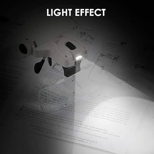 Óculos Lupa Com Led E 5 Lentes Precisão Máxima Para Detalhes