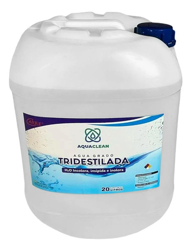 Agua Tridestilada De 20 Litros Alta Pureza Envio Gratis.