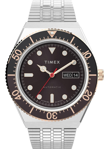 Reloj Mujer Timex Tw2u96900zv Automático Pulso Plateado En