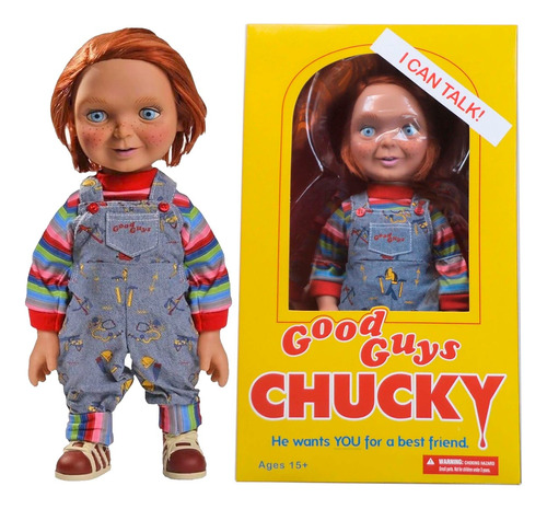 Chucky Muñeco 38 Cms Figura Original Marca Mezco Con Sonidos