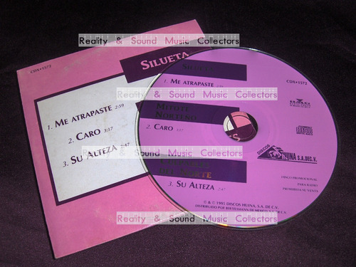 Culpables Del Norte Mitote Norteño Silueta Cd Promo 3 Tracks (Usado)