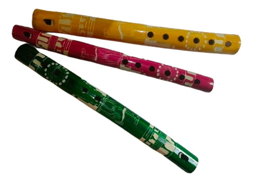 Flauta De Madera De Bolivia (consultar Colores)