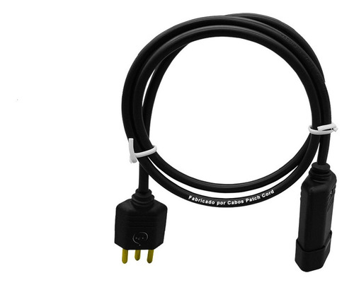 Imagem 6 de 6 de Extensão Elétrica Bivolt Preto Profissional 1 Metro