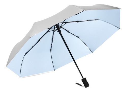 Tres Paraguas Automáticos Plegables De Plástico Plateado