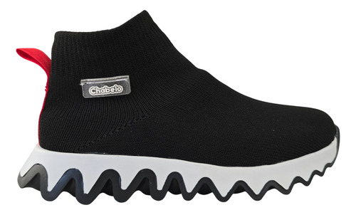 Tenis Bota Niño Casual Calcetin Resorte Moda Ligeros Cómodos Antiderrapante Chabelo C60-a Negro