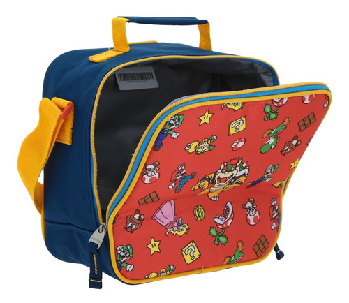 Kit Mochila Lapicera Y Lonchera Chenson Super Mario Palac Color Azul Escolar Ninos Mb70520-kc3