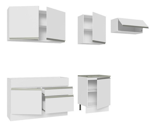 Cocina Integral Completa Modular Madesa Glamy 260cm 03 Blanco