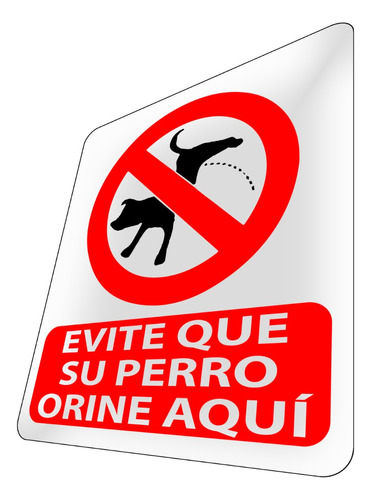 Letrero Evite Que Su Perro Orine Aquí Cartel Señal Comunidad