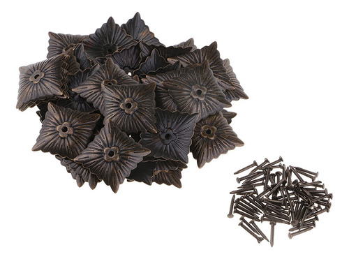 50x Tapicería Cuadrada De Metal Clavos Tachuelas Pernos