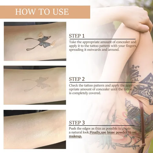 Cubierta De Tatuaje, Corrector Invisible Impermeable, Kit De