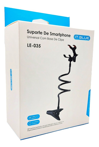 Suporte Para Celular Universal Articulado Flexível 360 Preto