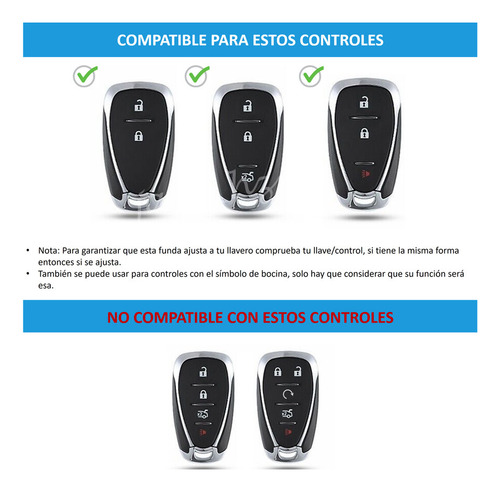 Funda Carcasa Llave Control Chevrolet Silverado 3 Botones