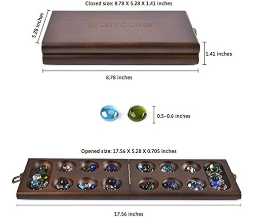 Juego De Mesa Amerous-mancala De Madera