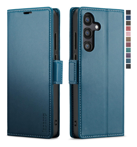 Funda Cartera Para Galaxy S24+ Plus Fashion Azul 6.8 PuLG Pi