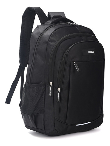 Mochila Urban Mode Bolsillo Porta Notebook 47x32x14 Cm 18 Color 32441 - Negro Diseño De La Tela Liso