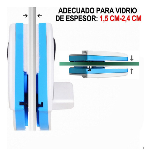 Limpador Janela Vidros Magnetico Triangular Dupla Face 24mm