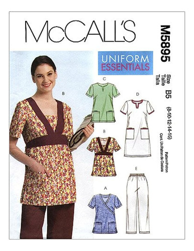 Mccall's Patterns M5895 Misses'/women's Tops, Dress And Pant